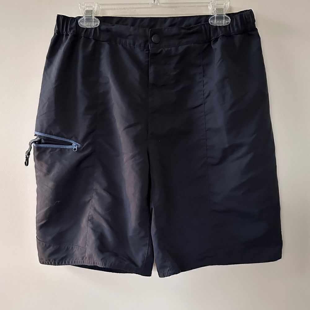 Columbia Omni Shade Board Shorts Mens Medium Elastic Waist Zip Pocket Navy - Picture 7 of 12